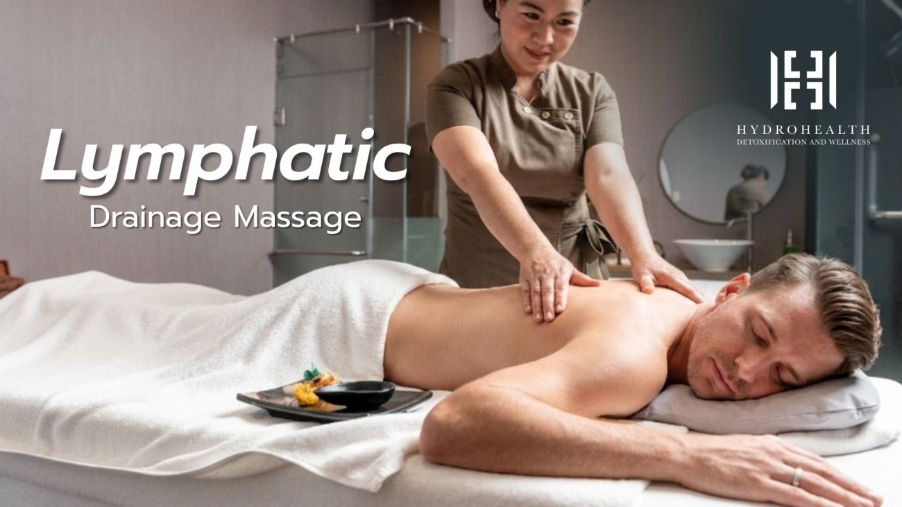 Lymphatic drainage massage to reduce bloating and restore a feeling of lightness in the body