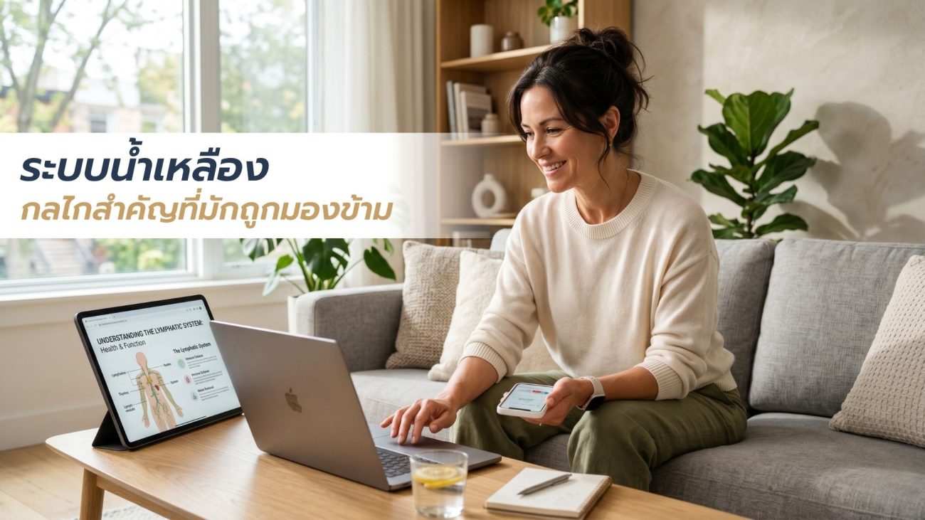  ระบบน้ำเหลืองที่ช่วยลำเลียงของเหลวส่วนเกินและของเสียออกจากร่างกาย
